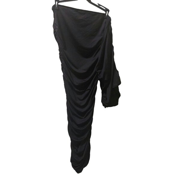 Commense Dresses & Skirts - NWT Commense Black Side Ruched Off-Shoulder One Sleeve Dress Size Small
